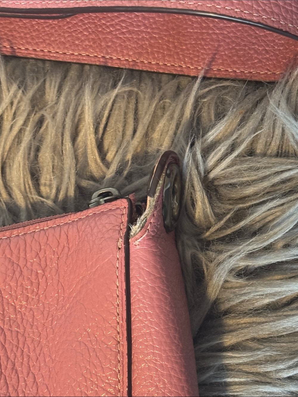 Coach Pebbled Leather Pink Handbag & Matching Wallet Set | Gold Hardware | EUC - Picture 9 of 9